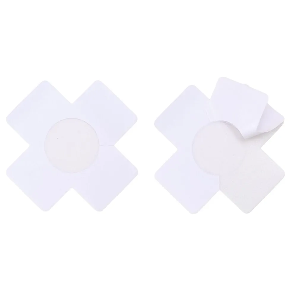Nipple Covers Kors Hvid Glitter