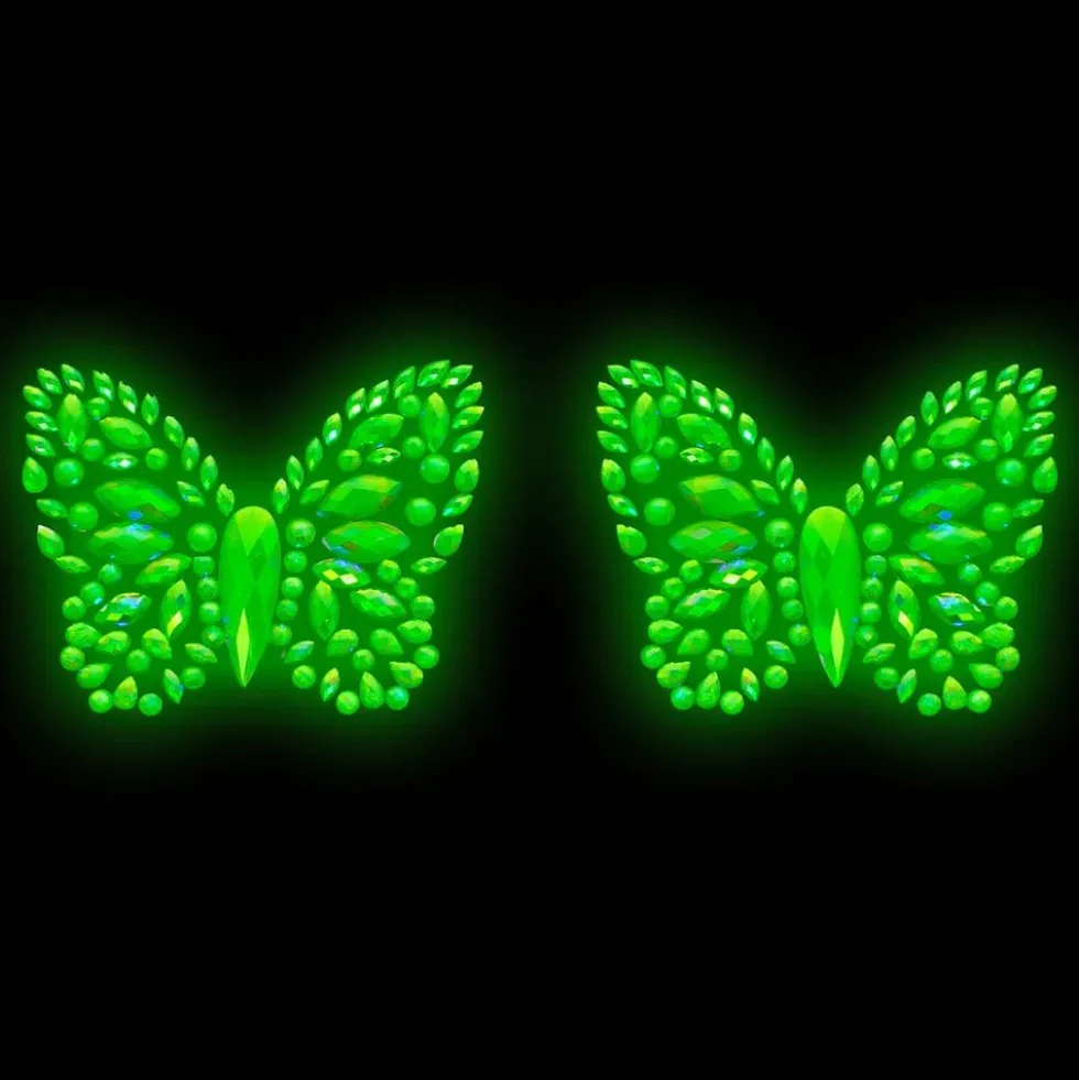 Nipple Cover Sommerfugl Glow in the Dark