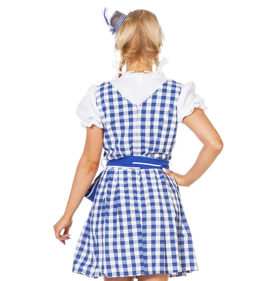 Oktoberfest Dirndl Blå Kostume