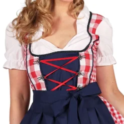Oktoberfest Dirndl Edelweiss Rød/Hvid Kostume
