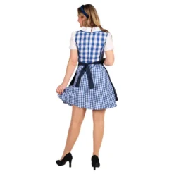Oktoberfest Dirndl Edelweiss Blå/Hvid Kostume