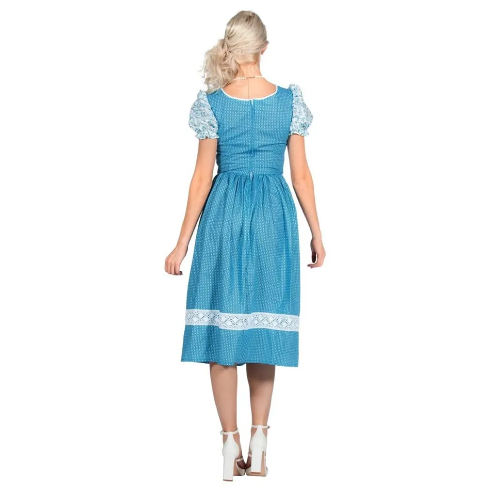 Oktoberfest Kjole Blå Kostume