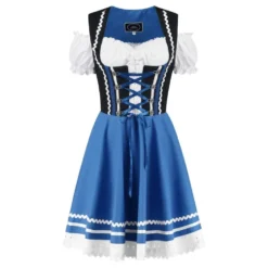 Oktoberfestkjole Dirndl Blå/Sort