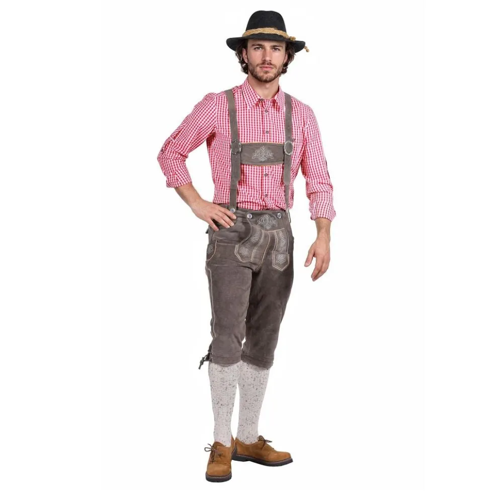 Oktoberfest Lederhosen Deluxe Grå