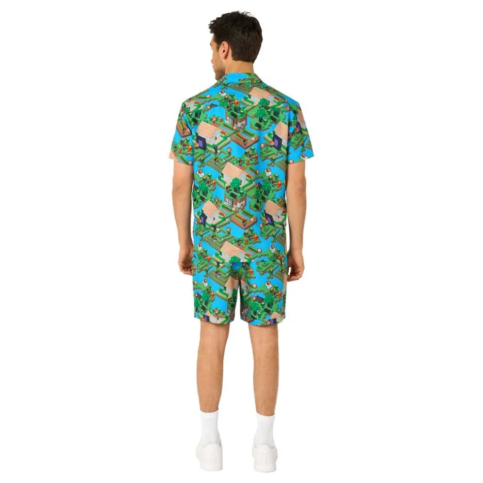 OppoSuits Minecraft Overworld Shorts Jakkesæt