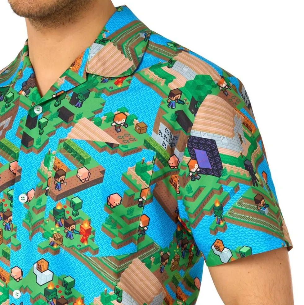 OppoSuits Minecraft Overworld Shorts Jakkesæt