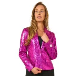 OppoSuits Peppy Pink Dame Blazer