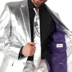 OppoSuits Shiny Jakkesæt Sølv