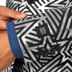 OppoSuits Silver Geo Star Jakkesæt