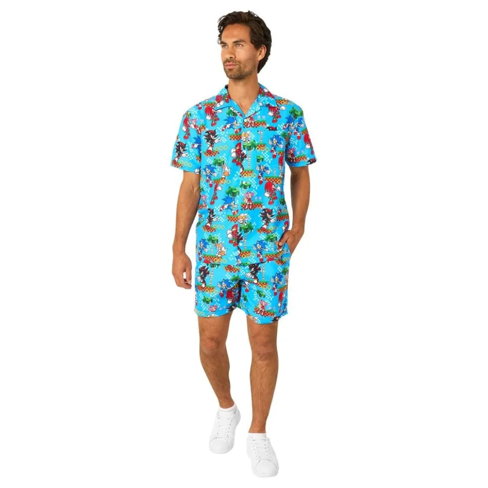 OppoSuits Sonic™ Green Hill Shorts jakkesæt