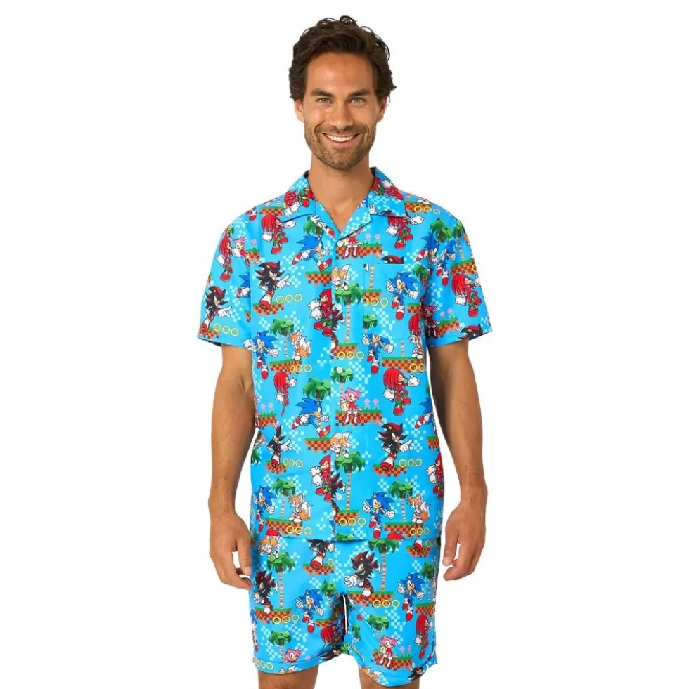 OppoSuits Sonic™ Green Hill Shorts jakkesæt