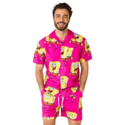 OppoSuits SvampeBob Firkant Lyserøde Shorts Jakkesæt