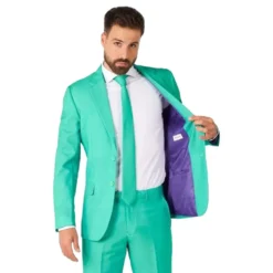 OppoSuits Trendy Turquoise Jakkesæt