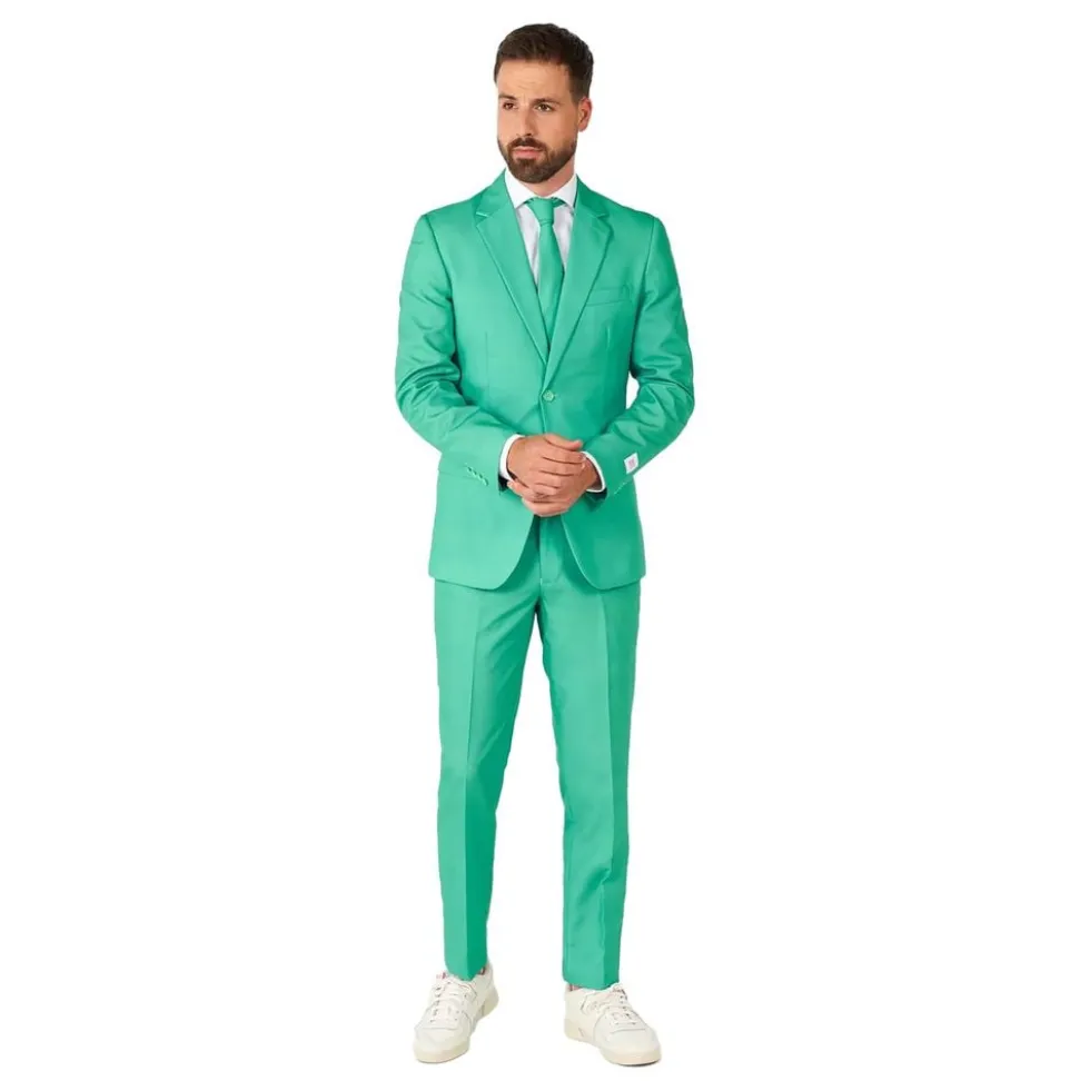 OppoSuits Trendy Turquoise Jakkesæt