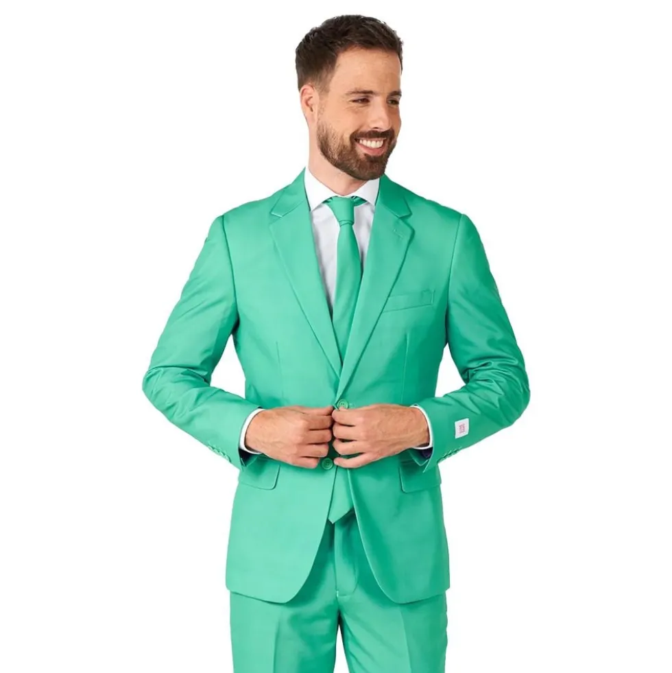 OppoSuits Trendy Turquoise Jakkesæt