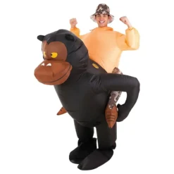 Oppustelig Ridende Abe Kostume