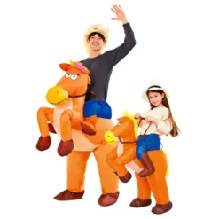 Oppustelig Ridende Hest Børnekostume