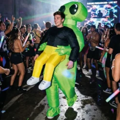Oppusteligt Bærende Alien Kostume