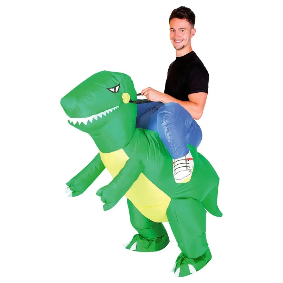 Oppusteligt Ridende Dinosaurie Kostume