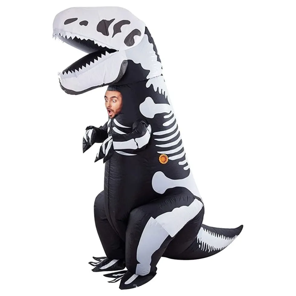 Oppusteligt T-Rex Skelet Kostume