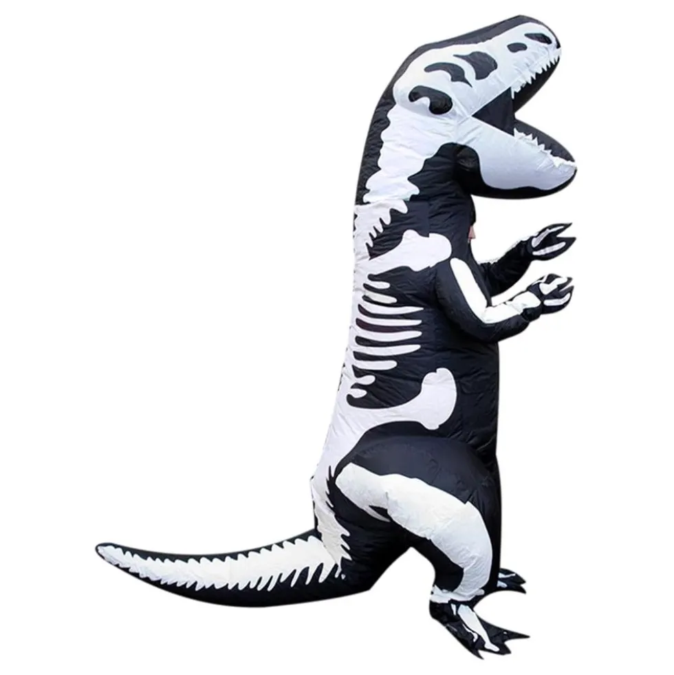 Oppusteligt T-Rex Skelet Kostume