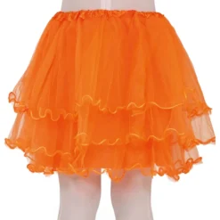 Orange Volangnederdel til Børn