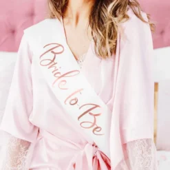 Ordensbånd Bride To Be Hvid/Rosé