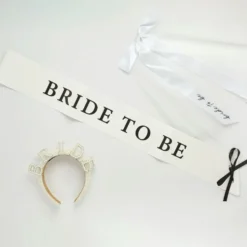 Ordensbånd Bride to Be Hvid/Sort