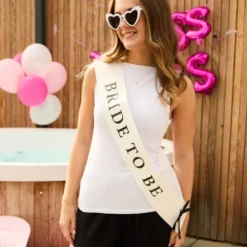 Ordensbånd Bride to Be Hvid/Sort