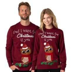 Owl I Want For Christmas Juletrøje