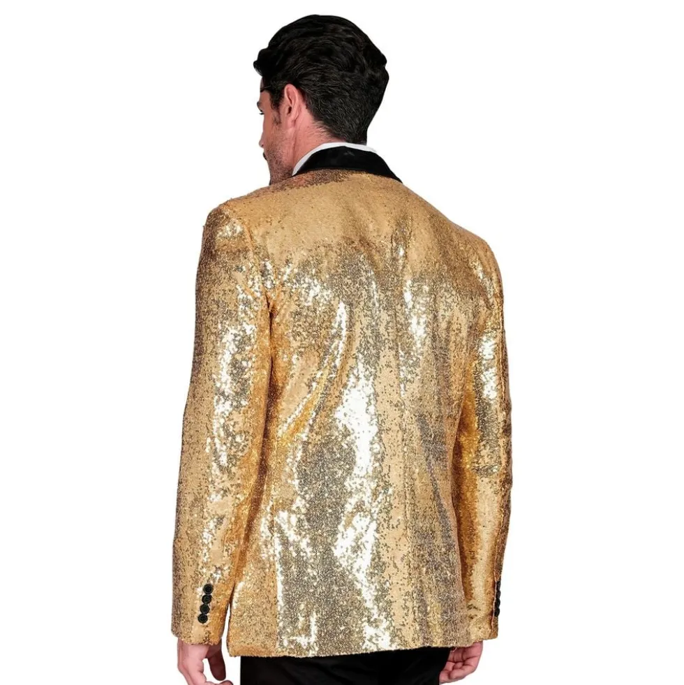 Pailletblazer Herre Guld