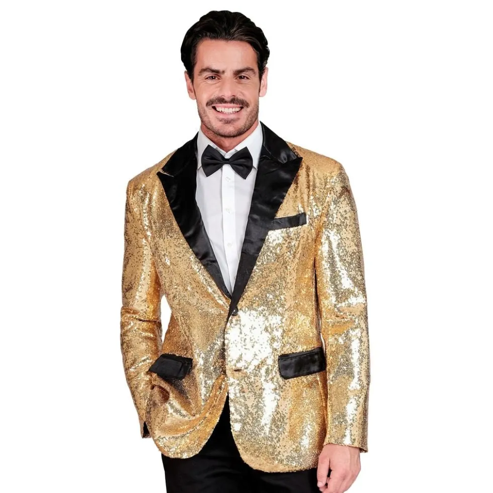 Pailletblazer Herre Guld