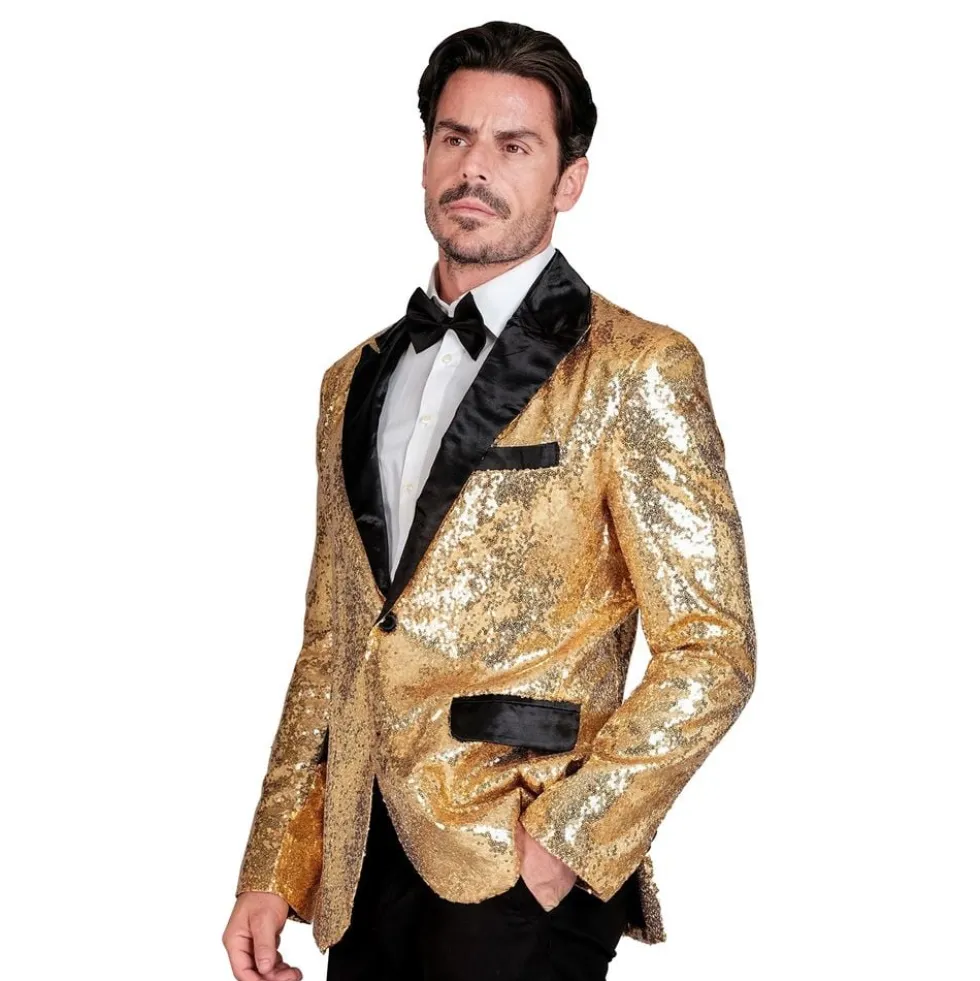Pailletblazer Herre Guld