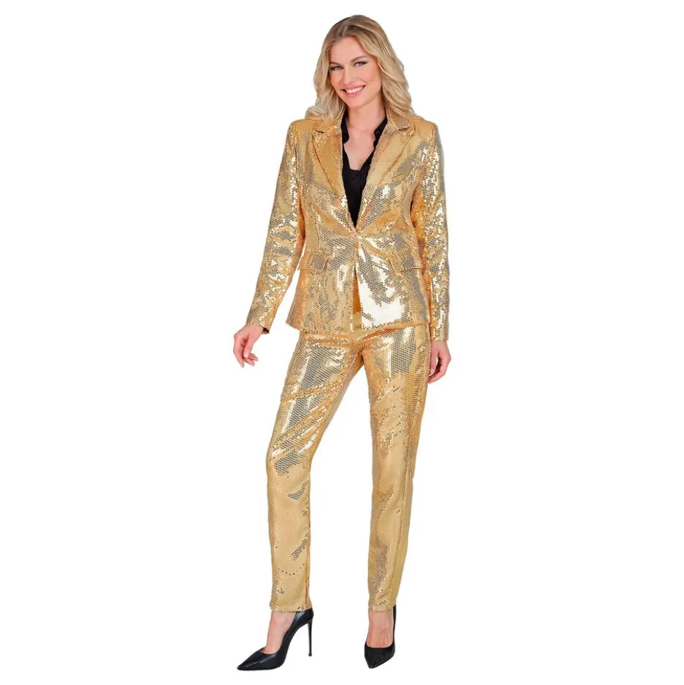 Pailletbukser Dame Guld