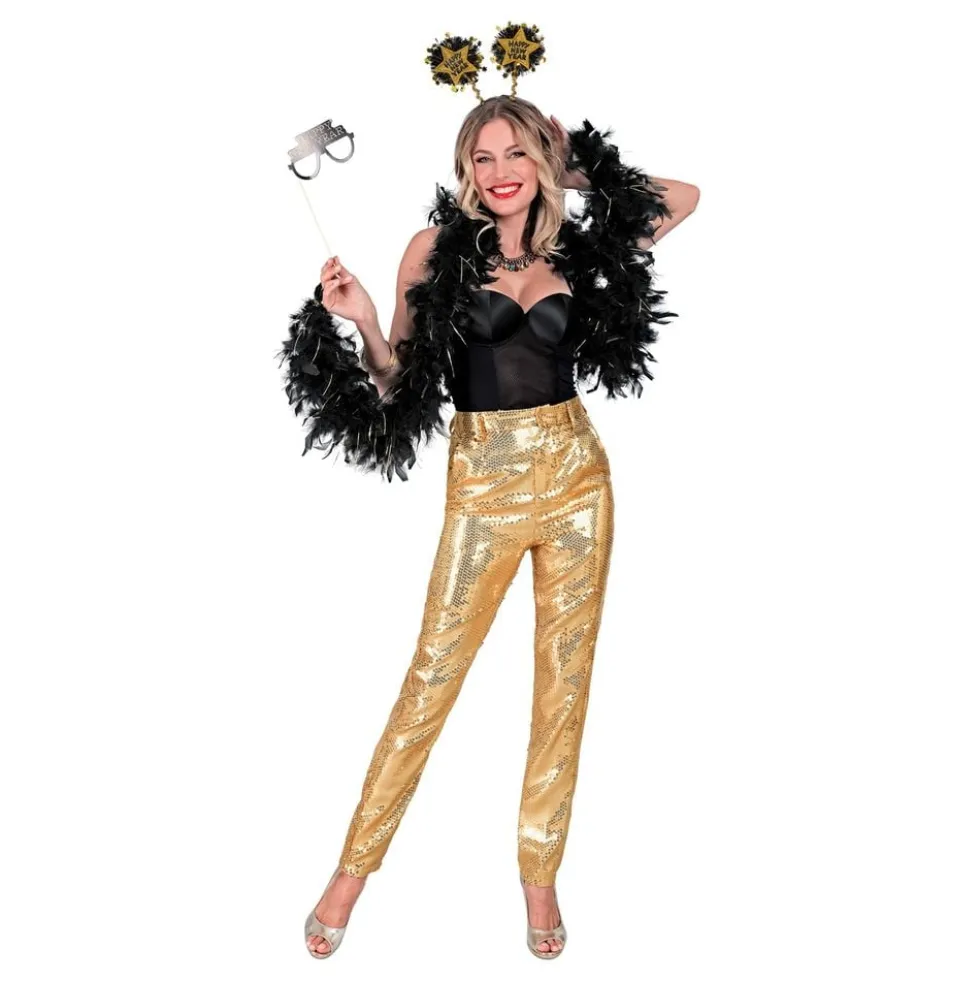 Pailletbukser Dame Guld