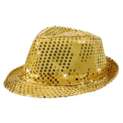 Paillethat Guld med LED-Belysning