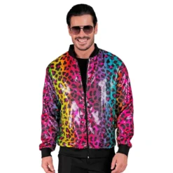 Palietjakke Rainbow Leopard