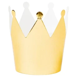 Papdekoration Krone Guld