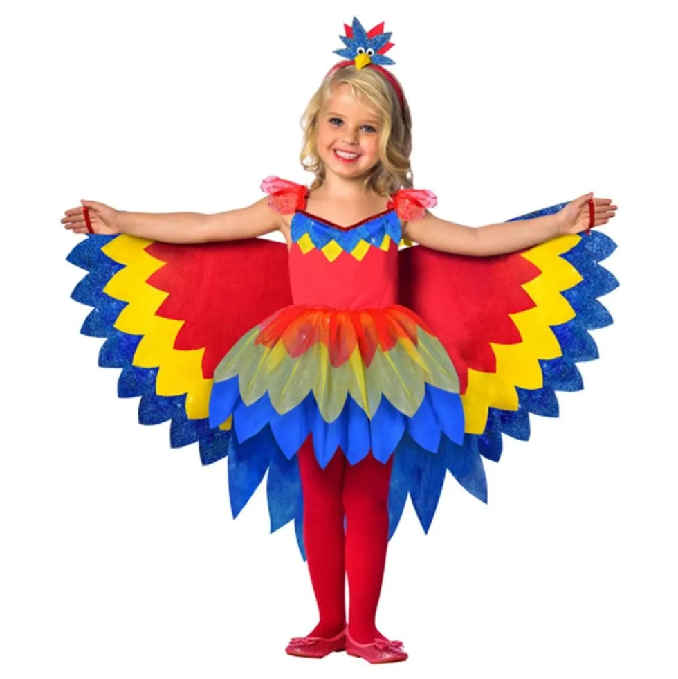 Papegøjekjole Børnekostume