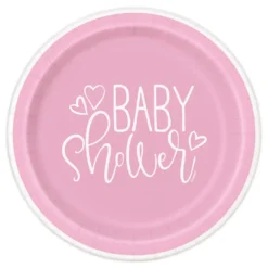 Papirasietter Baby Shower Lyserød