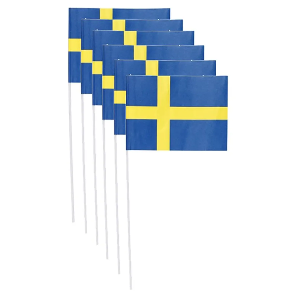 Papirflag På Pinde Sverige