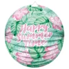 Papirlanterne Rund Happy Summer Time