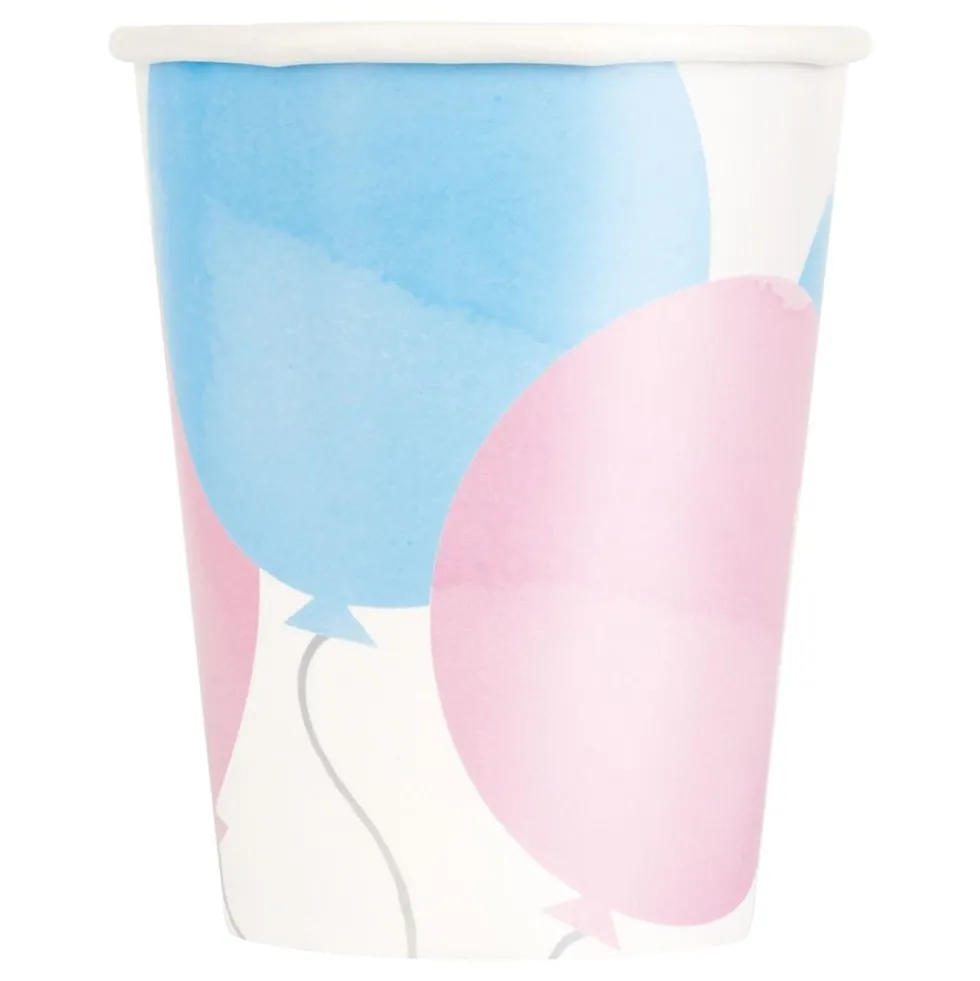 Papkrus Balloner Lyserød/Blå