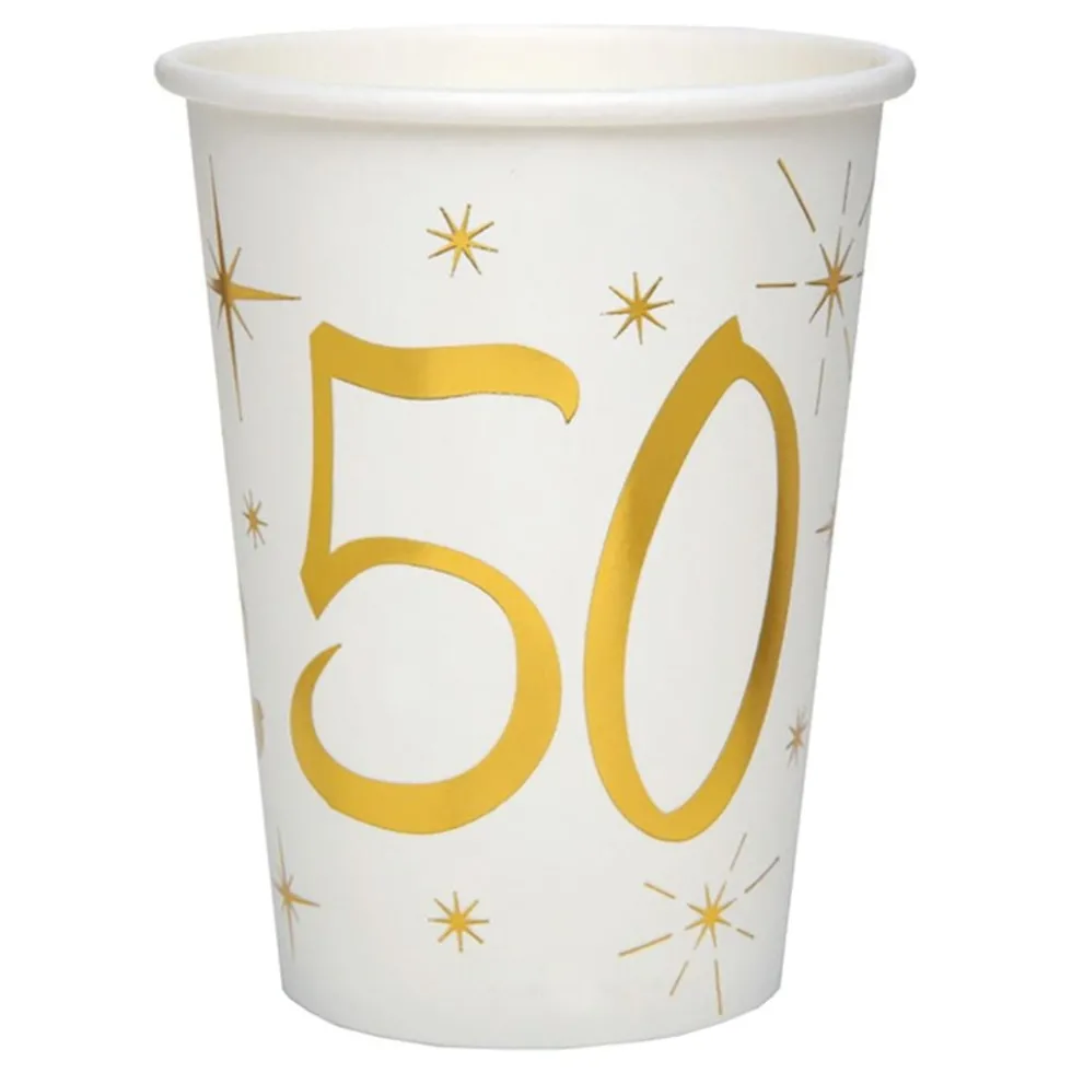 Papkrus 50 Guld/Hvid