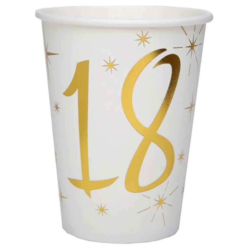 Papkrus 18 Guld/Hvid