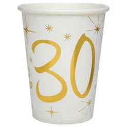 Papkrus 30 Guld/Hvid