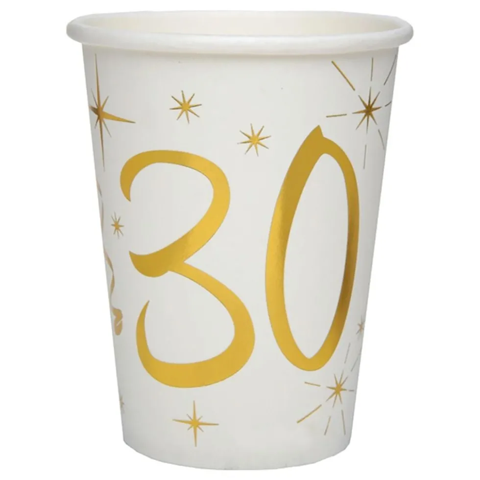 Papkrus 30 Guld/Hvid