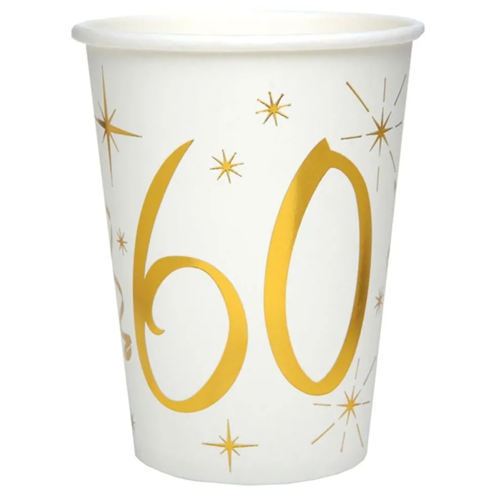Papkrus 60 Guld/Hvid
