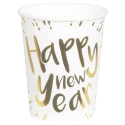 Papkrus Happy New Year Guldmetallic