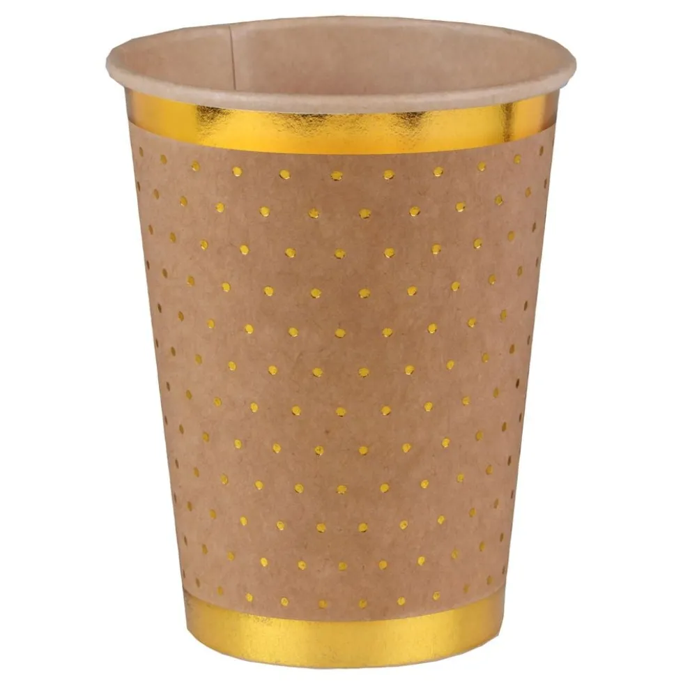Papkrus Prikkede Brun/Guld